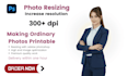 resize image, logo, change dimension, increase resolution 300 dpi