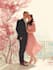 make a cartoon couple portrait, couple illustration