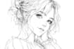 draw freehand digital scribble sketch, line art