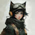 stylized character model, 3d low poly game character anime