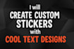 design  aesthetic text based sticker pack using canva