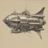 draw custom spaceship sci fi steampunk nft