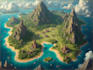 create a high quality fantasy map