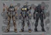 draw mecha robot character sheet design