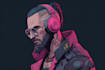 draw cyberpunk character illustration for commercial use