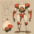 draw mecha robot character sheet design