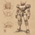draw amazing concept for mecha, robot