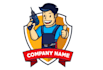 make tradesman mascot logo design with express delivery