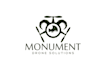 create a professional modern camera, lens logo
