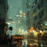 do a cyberpunk futuristic city art