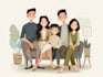 draw a vector art family portrait