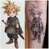 make comic cartoon anime tattoo design
