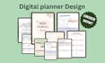 etsy digital planner, hyperlinked planner, etsy digital product, digital journal