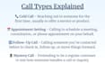 make professional cold calls, mystery calls, follow ups and more