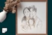 make scribble art, abstract line portrait