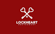 do modern super locksmith, key, lock logo design