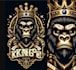 design a luxury gorilla king mascot logo