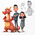create cartoon character design mascot