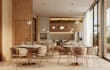 recreate 3d stunning party room,modern dining area,kitchen restaurant,cgi render