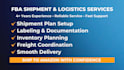 do product sourcing, amazon fba shipment plan, and logistics for ebay walmart
