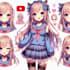 make a vtuber model character sheet anime art style