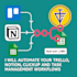 set up CRM and trello, notion, clickup task manager in n8n