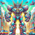 create cartoon mecha robot   design