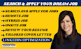 do job search job application apply for remote  job, onsite job and federal job
