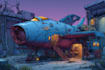 design a spaceship, sci fi illustration and sci fi art