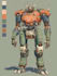 draw mecha robot character sheet design