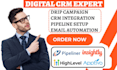 setup insightly apptivo workflow gohighlevel automation pipeliner integration