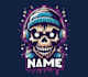 make skull spray paint monster graffiti character logo