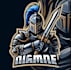 make custom warrior knight mascot logo vector illustration