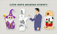 illustrate custom minimal stickers for print and digital use