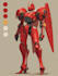 create anime style mecha robot illustrations