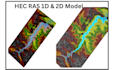 do 1d and 2d modelling in hec ras and flood risk  map