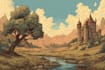 create concept art, fantasy landscapes, background scenes