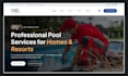 build swimming pool website construction website pool cleaning service website