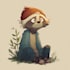 draw cute cartoon characters, animal in less