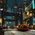 making a cyberpunk futuristic city art