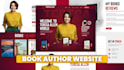 design book author website redesign elementor website, ebook landing page deisgn