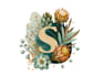 design drawn botanical boho signature logo