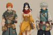 draw anime and game style characters art
