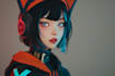 design a custom vtuber model in anime style