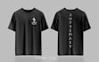 design a unique  t shirt with custom text and logo