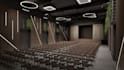 local school hall render,multi purpose hall,events hall space,indoor revit model