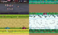 draw 2d pixel game art pixel character spritesheet animation pixel map tileset