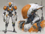draw high quality robot, mecha concepts