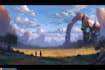 design 2d background and game environment concept art