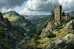 draw a watercolor landscape illustration